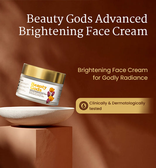 Beauty Gods Advanced Brightening Face Cream with 12% Kumkumadi Oil | Glowing, Clear & Even-Toned Skin | No Harmful Chemicals | Dermatologically Tested | 50g