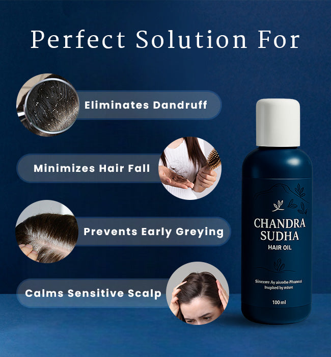 Chandrasudha Hair Oil for Men, Women and Children| Herbal hair oil| Ayurvedic/Promote Hair Growth and Strengthens Hair/Control Hair Fall and Dandruff (200 ML)