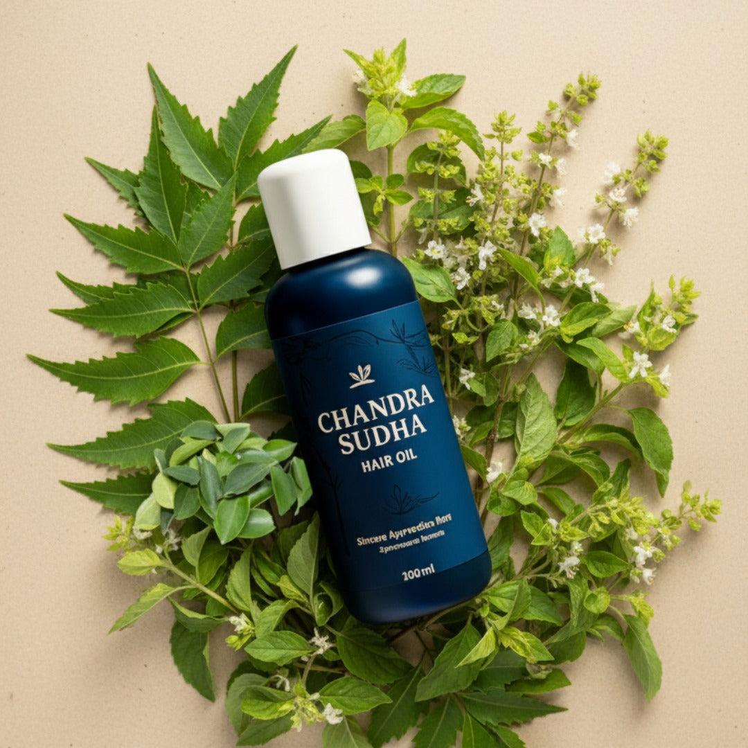 Chandrasudha Hair Oil for Men, Women and Children| Herbal hair oil| Ayurvedic/Promote Hair Growth and Strengthens Hair/Control Hair Fall and Dandruff (100 ML)