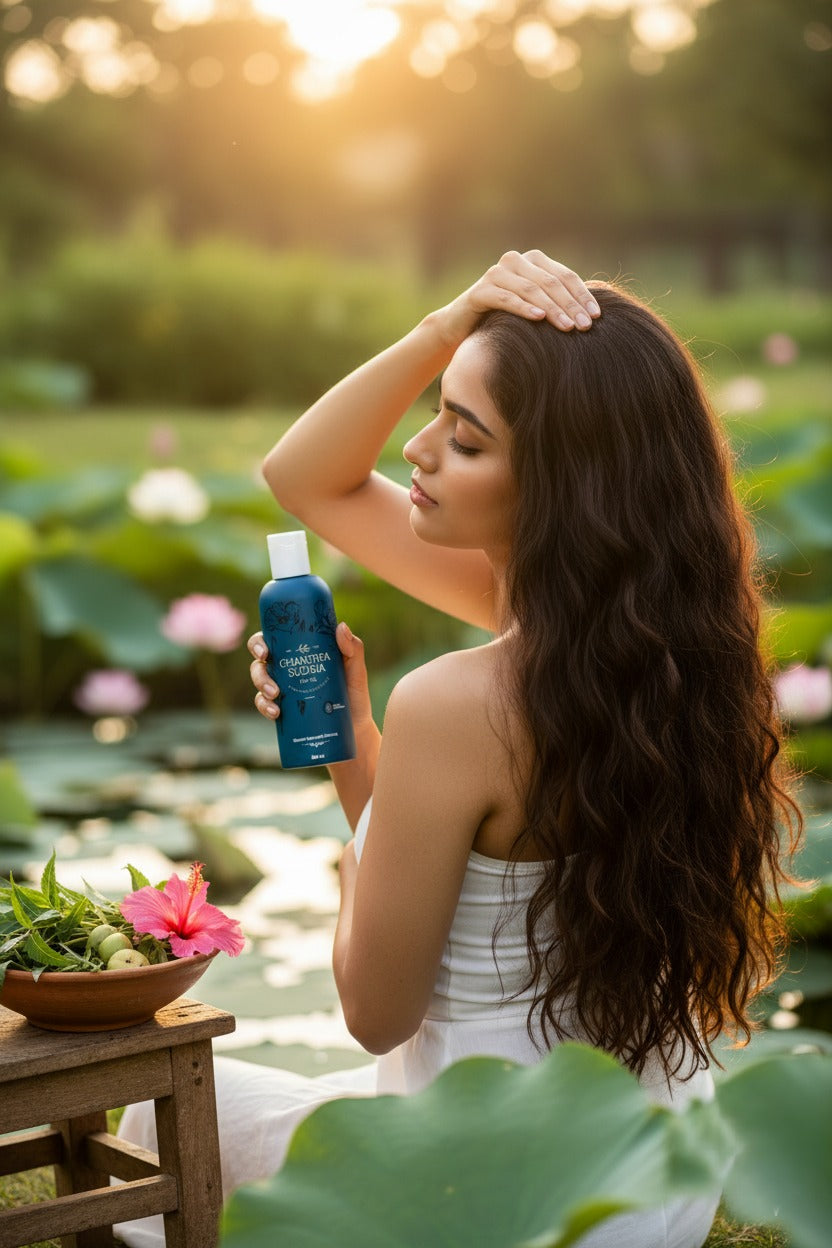 Chandrasudha Hair Oil for Men, Women and Children| Herbal hair oil| Ayurvedic/Promote Hair Growth and Strengthens Hair/Control Hair Fall and Dandruff (100 ML)